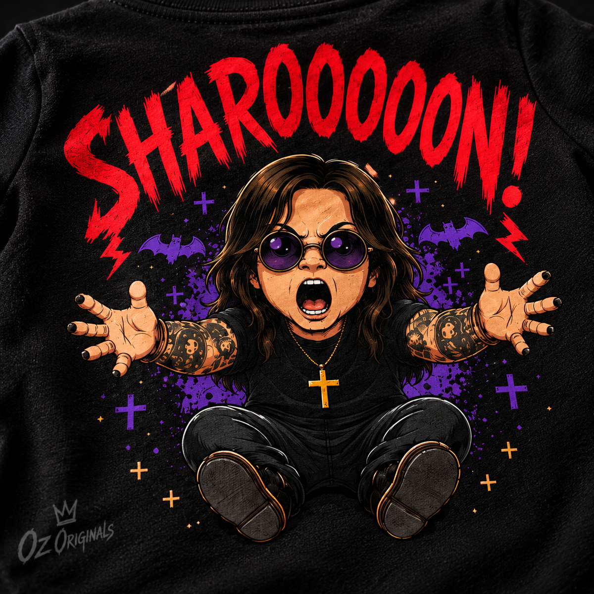 SHAROOOOON! Toddler Tee | Ozzy Osbourne-Inspired Alternative Kids T-Shirt