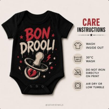 Bon Drooli Baby Vest | Bon Jovi Inspired Rock Baby Bodysuit | Alternative Baby Bands Outfit 🎸