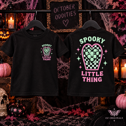 Spooky Little Thing Black Toddler T-Shirt – Halloween Back Print
