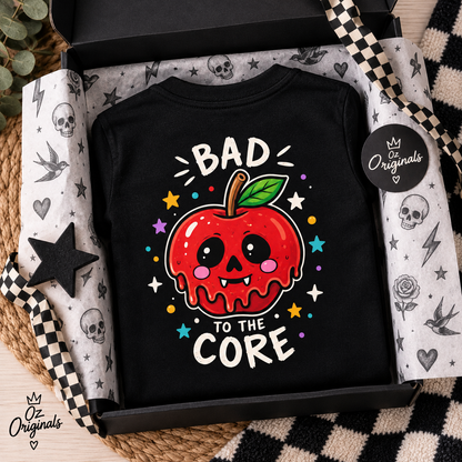 Bad to the Core Black Baby & Toddler T-Shirt | Alternative Kidswear