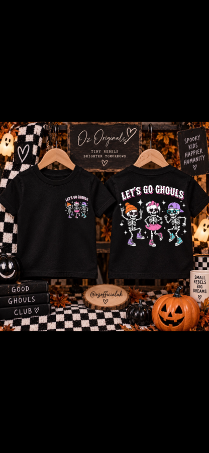 Let’s Go Ghouls Toddler Tee | Alternative Halloween Kids T-Shirt | October Oddities ☠️