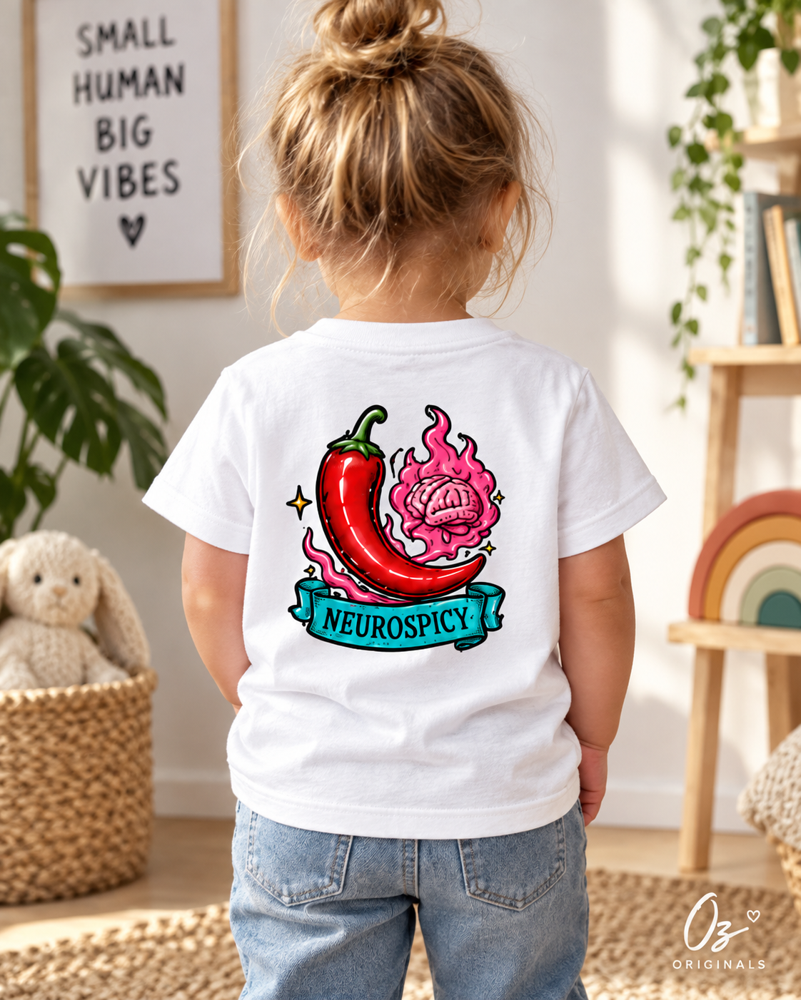 Neurospicy Toddler T-Shirt | Alternative Kids Tee | Black or White