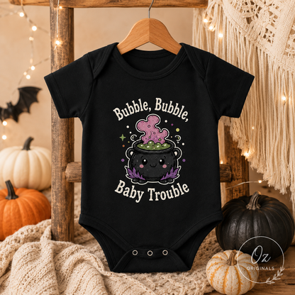 Bubble, Bubble, Baby Trouble Halloween Baby Vest 🧙