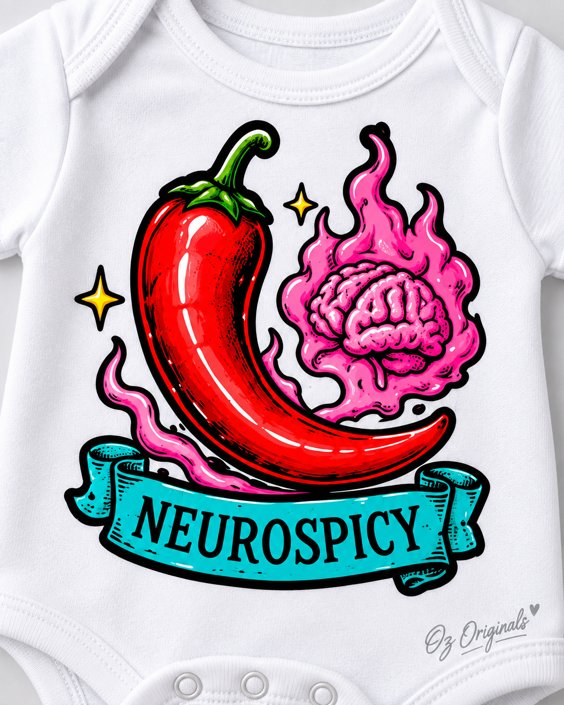 Neurospicy Baby Vest | Alternative Baby Clothes | Black or White