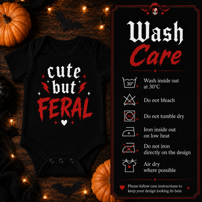 Cute but Feral Halloween Baby Vest