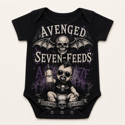 Avenged Seven-Feeds Baby Vest | Alternative Rock Baby Bodysuit | Feed Now Cry Later | Goth Baby Outfit 💜