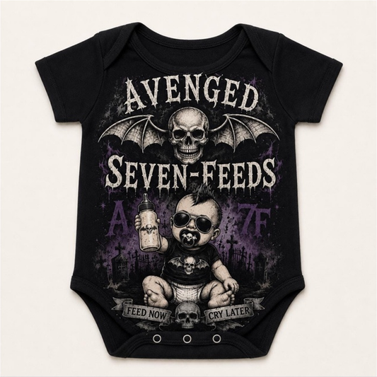 Avenged Seven-Feeds Baby Vest | Alternative Rock Baby Bodysuit | Feed Now Cry Later | Goth Baby Outfit 💜