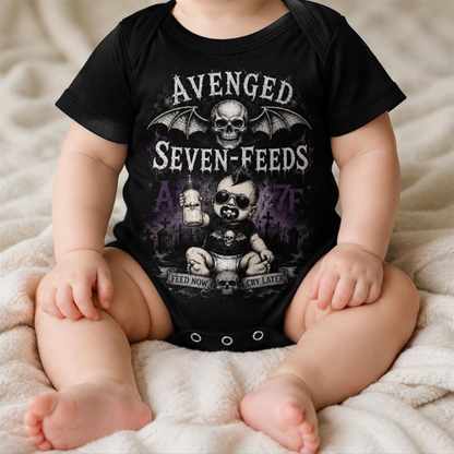Avenged Seven-Feeds Baby Vest | Alternative Rock Baby Bodysuit | Feed Now Cry Later | Goth Baby Outfit 💜