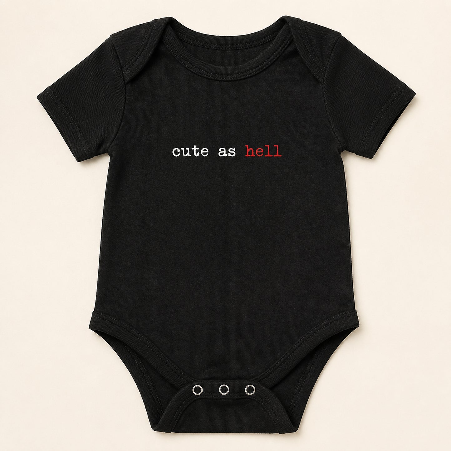 Cute As Hell Baby Vest | Alternative Black Baby Bodysuit | Goth Punk Baby Clothes | Alternative Baby Gift 🌹