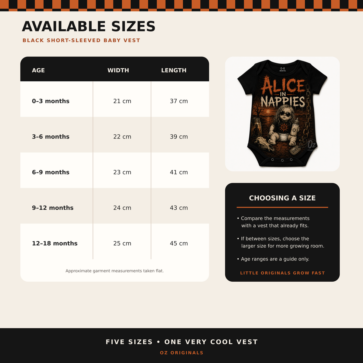 Alice in Nappies Baby Vest | Alice in Chains Inspired Rock Baby Bodysuit | Alternative Baby Clothes 🧡 ⛓️