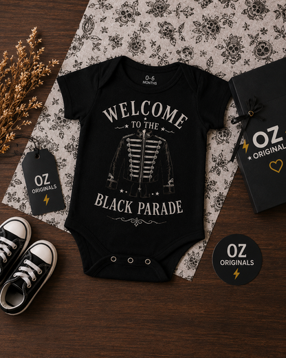 My Chemical Nappy Baby Vest | My Chemical Romance Inspired Emo Baby Bodysuit | Alternative Baby Clothes 🖤🩶