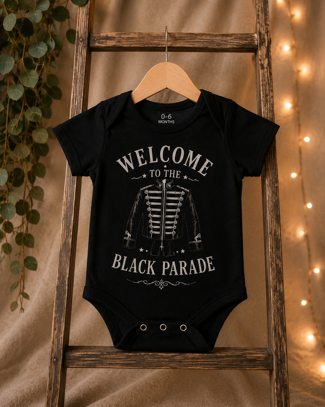 My Chemical Nappy Baby Vest | My Chemical Romance Inspired Emo Baby Bodysuit | Alternative Baby Clothes 🖤🩶