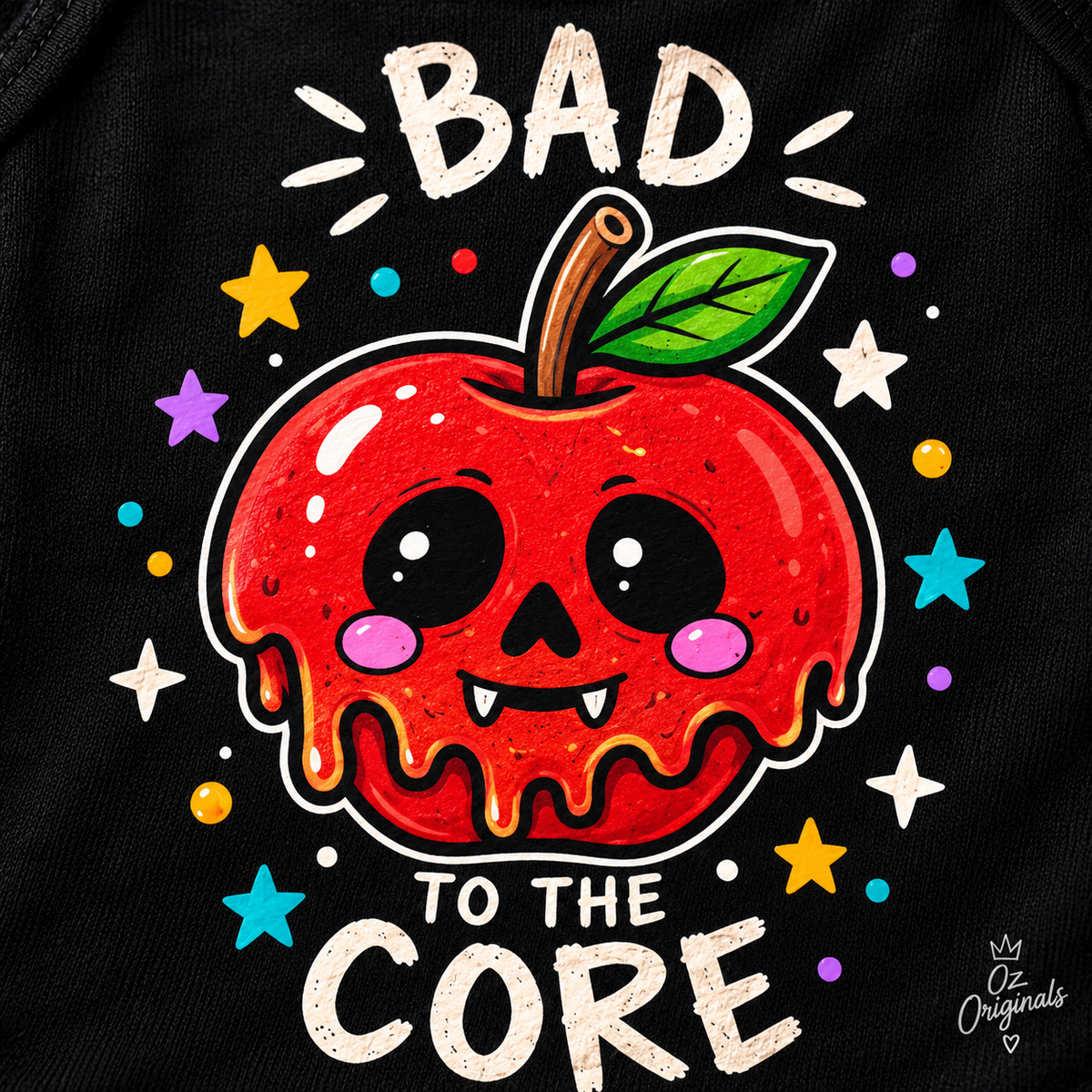 Bad to the Core Halloween Baby Vest – Alternative Skull Apple Baby Bodysuit 🍎